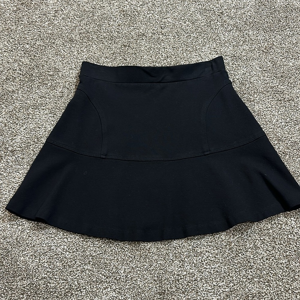 Sanctuary fit & flare mini skirt small black stretchy knit